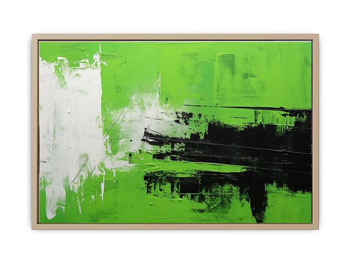 Abstract Painting Green Black