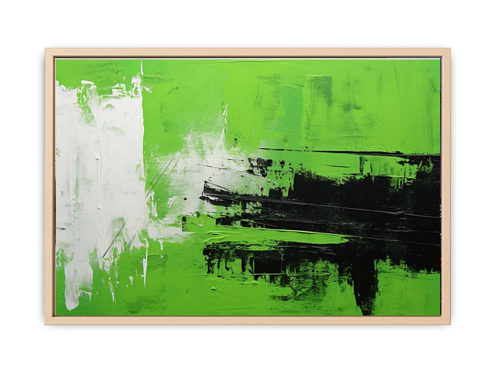 Abstract Painting Green Black