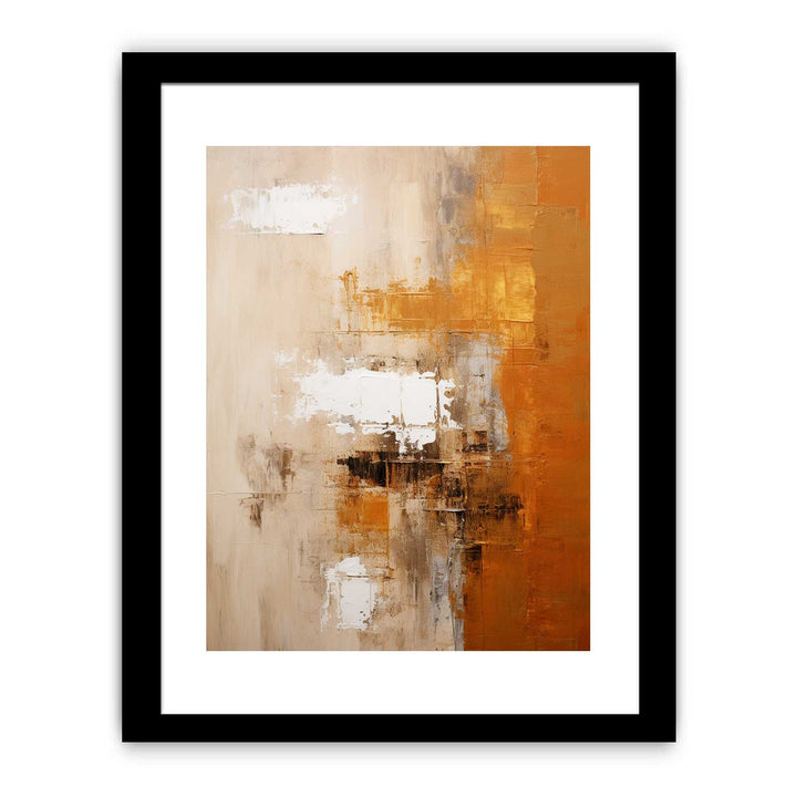 Abstract Painting Green Orange