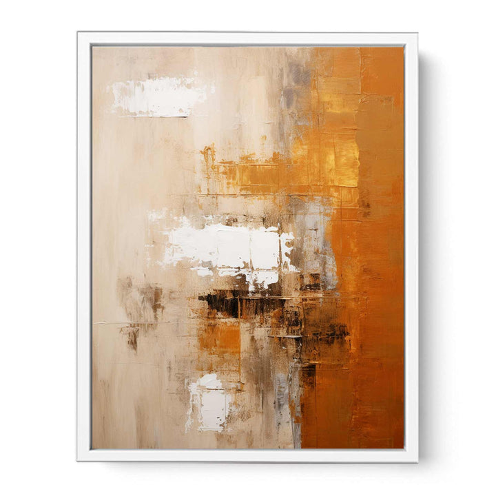 Abstract Painting Green Orange