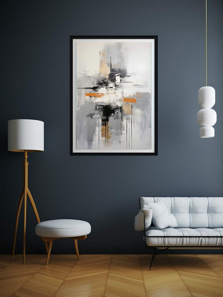 Abstract Grey Brown Painting