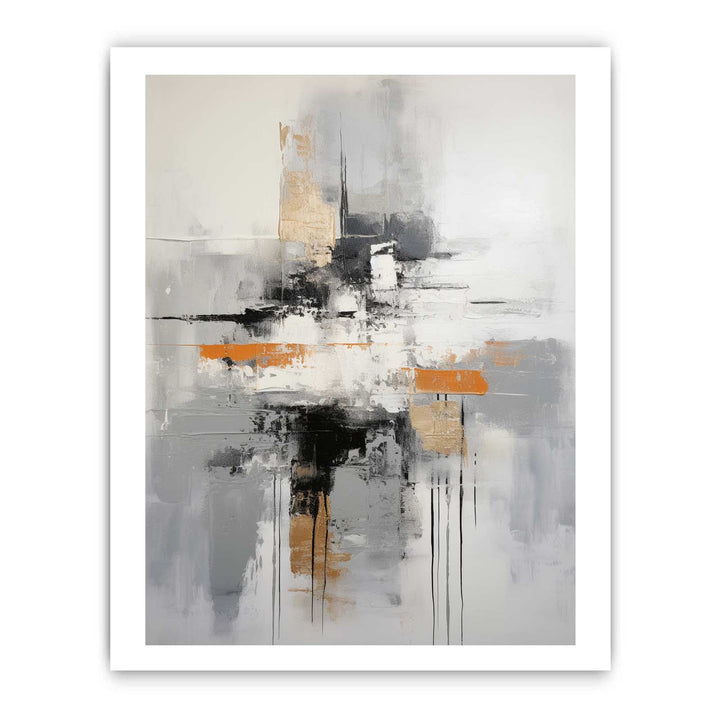 Abstract Grey Brown Painting