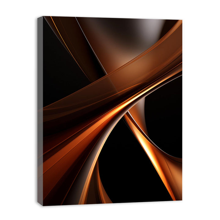 Abstract Brown Black Painting