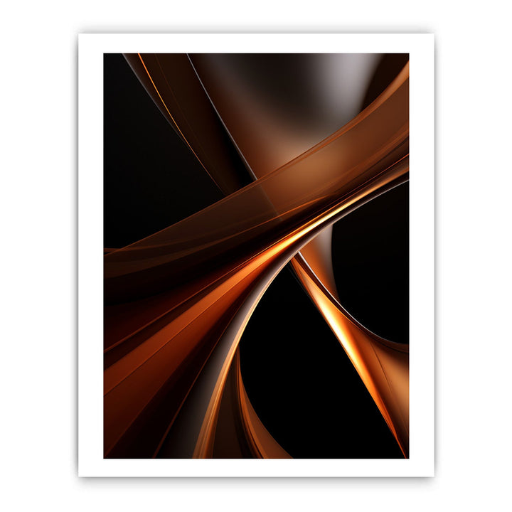 Abstract Brown Black Painting