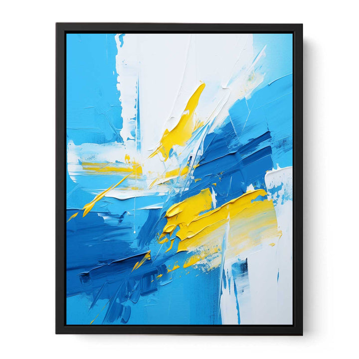 Abstract Painting Yellow Blue