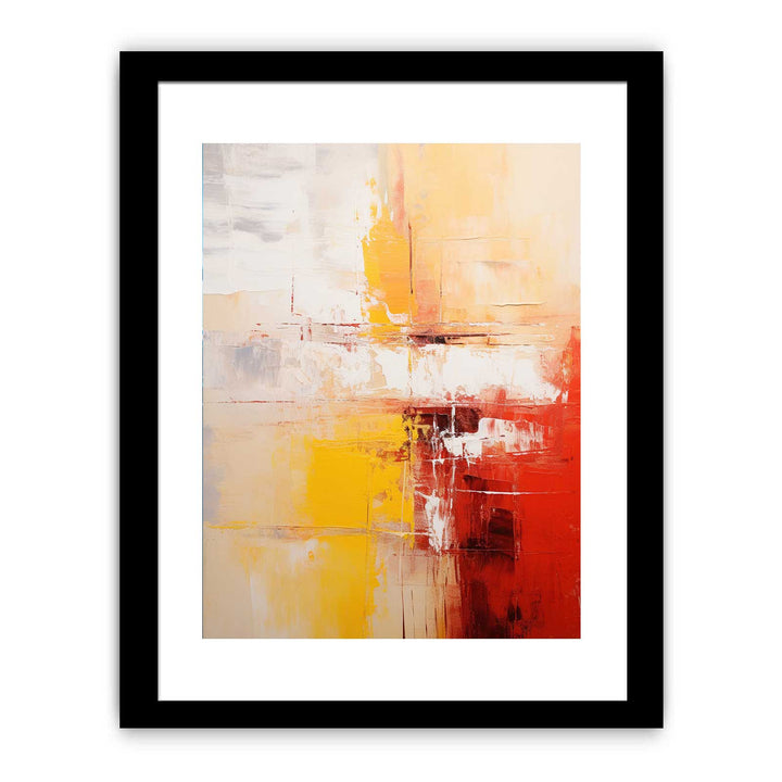 Abstract Painting Yellow Red