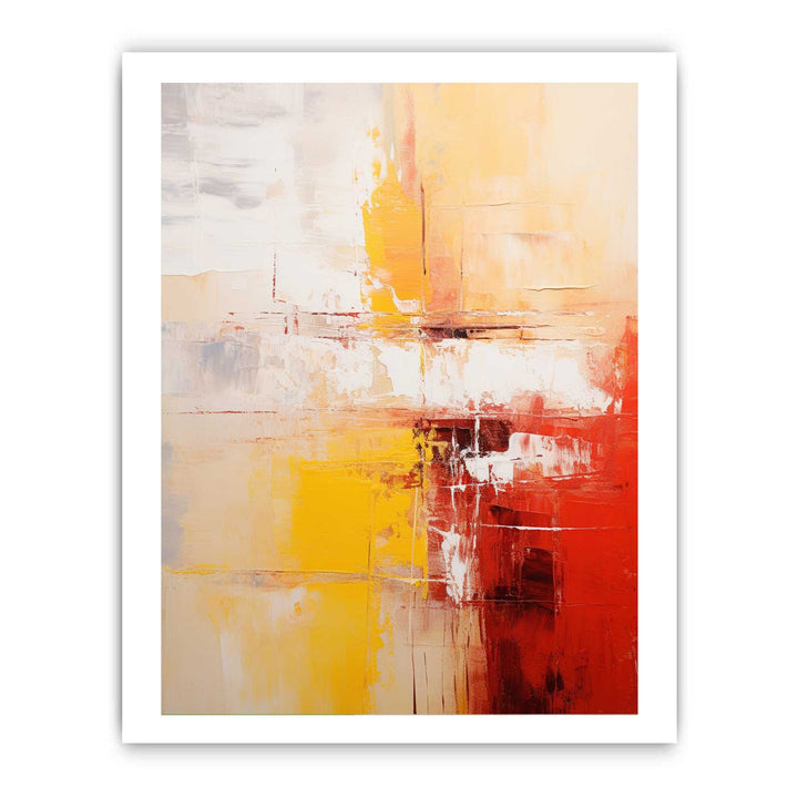 Abstract Painting Yellow Red