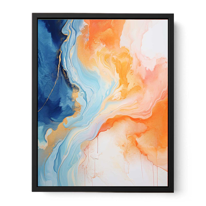 Abstract Painting Blue Orange