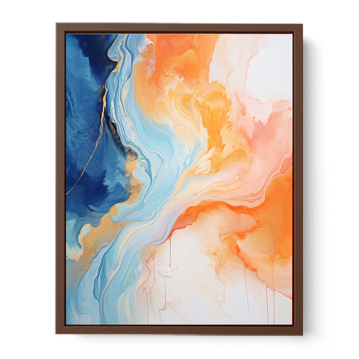 Abstract Painting Blue Orange