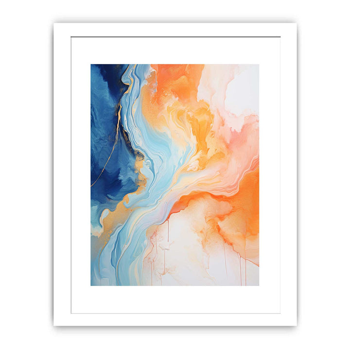 Abstract Painting Blue Orange