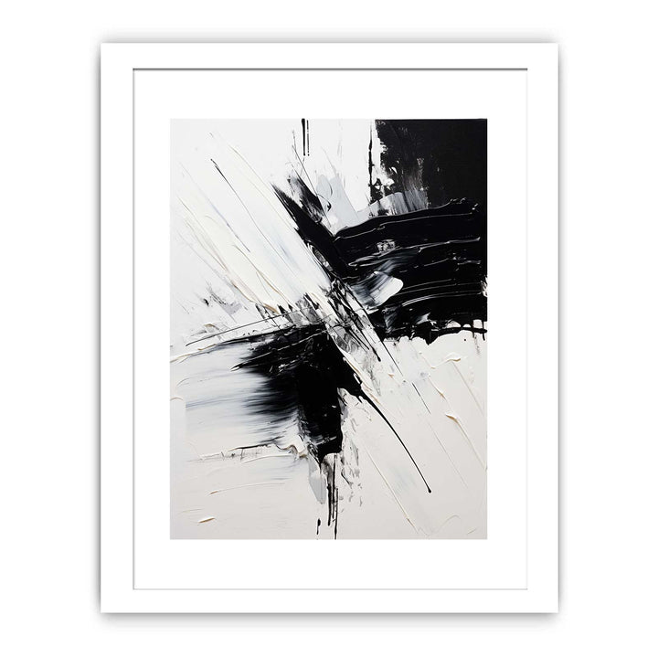Abstract Painting Black White