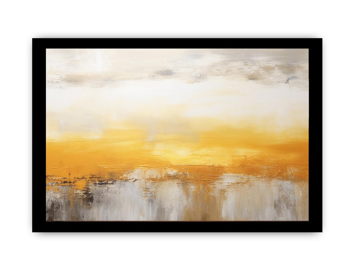 Abstract Yellow Brown Painting