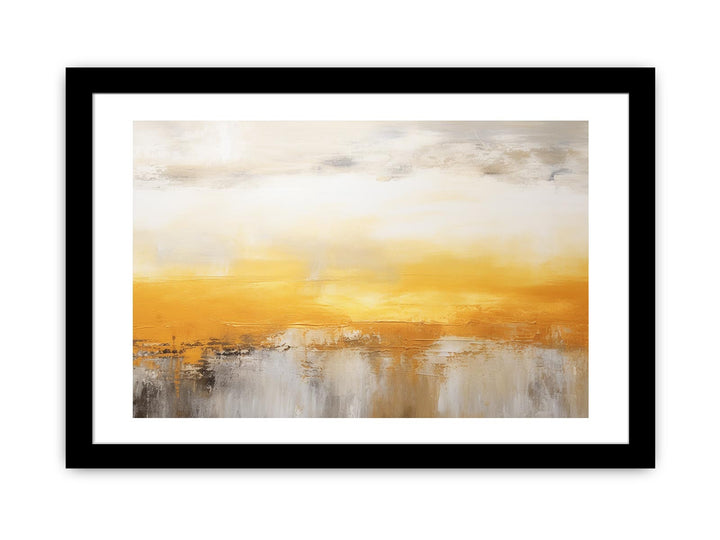 Abstract Yellow Brown Painting
