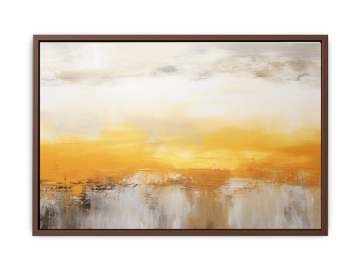Abstract Yellow Brown Painting