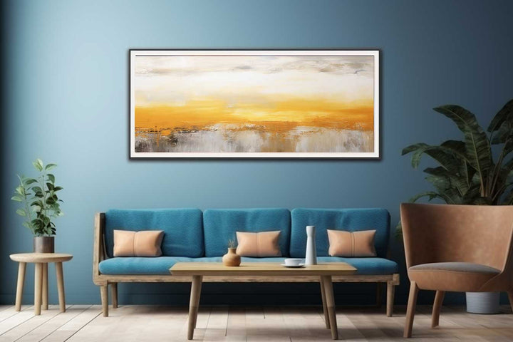 Abstract Yellow Brown Painting