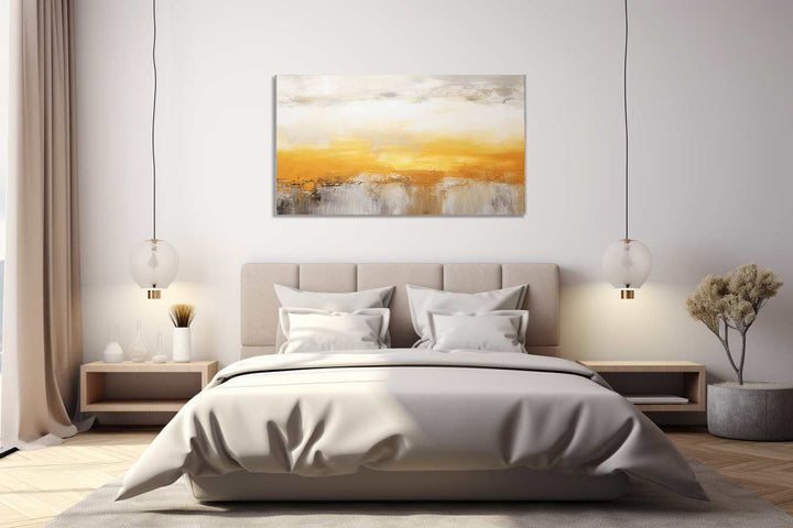 Abstract Yellow Brown Painting