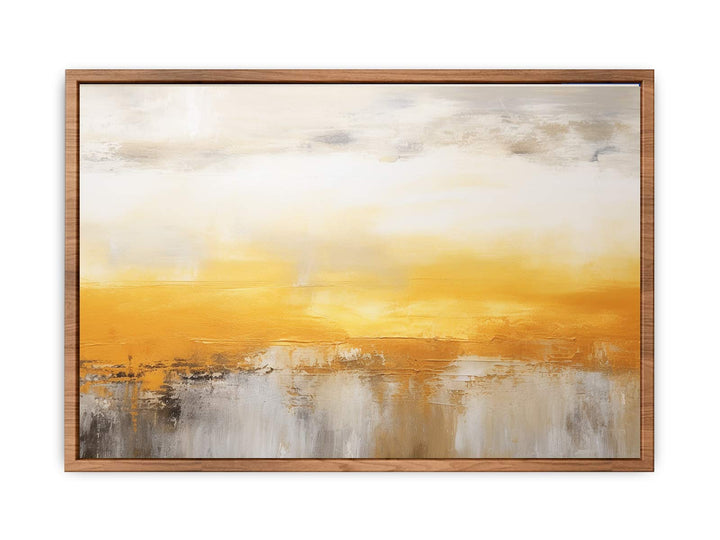 Abstract Yellow Brown Painting