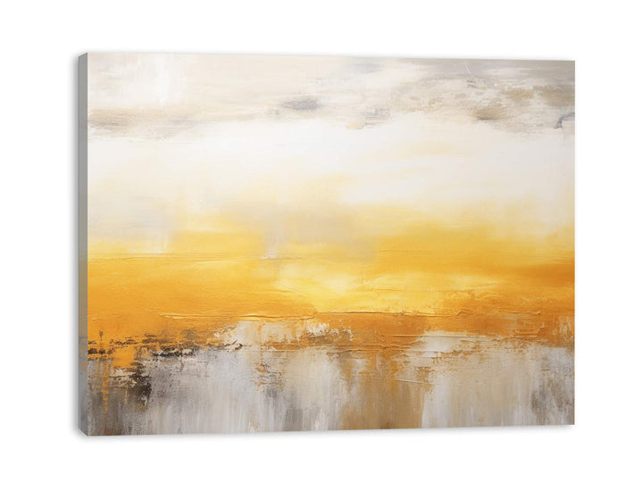 Abstract Yellow Brown Painting