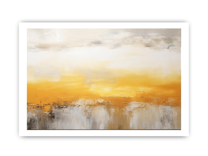 Abstract Yellow Brown Painting