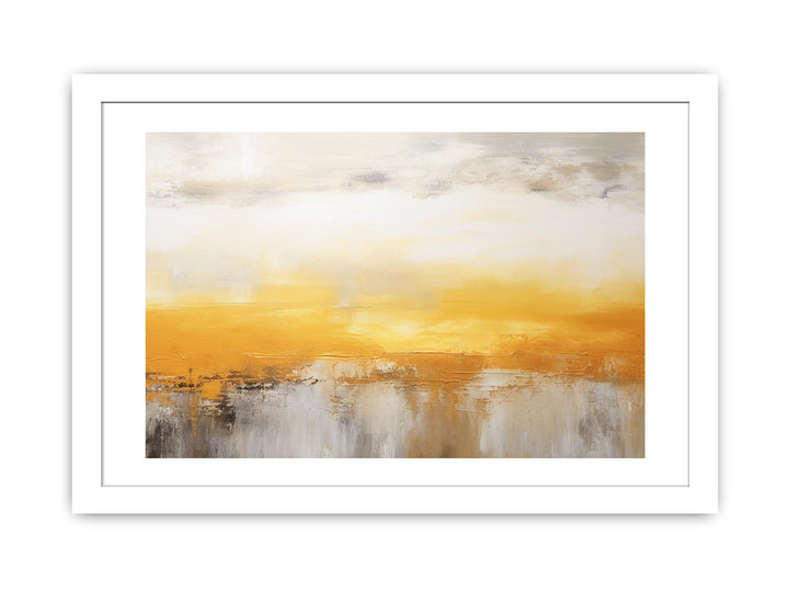 Abstract Yellow Brown Painting