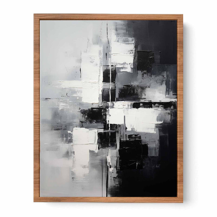 Abstract Black And Grey Painting