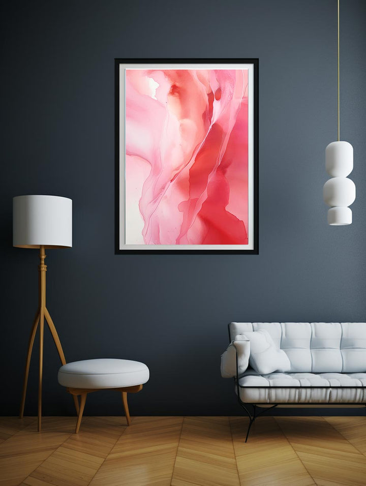 Abstract Pink And Red Painting