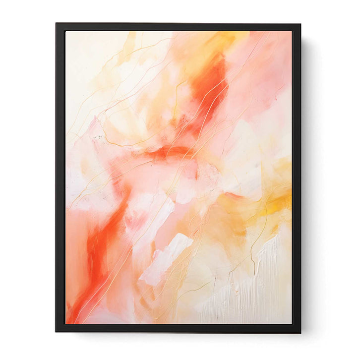 Orange Pink Abstract Painting