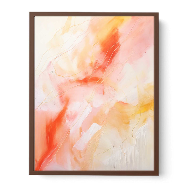 Orange Pink Abstract Painting