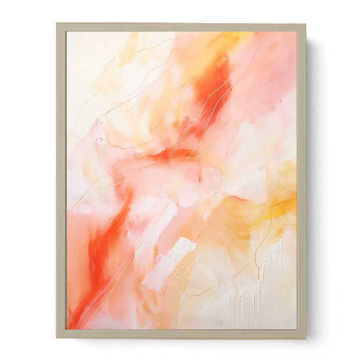 Orange Pink Abstract Painting