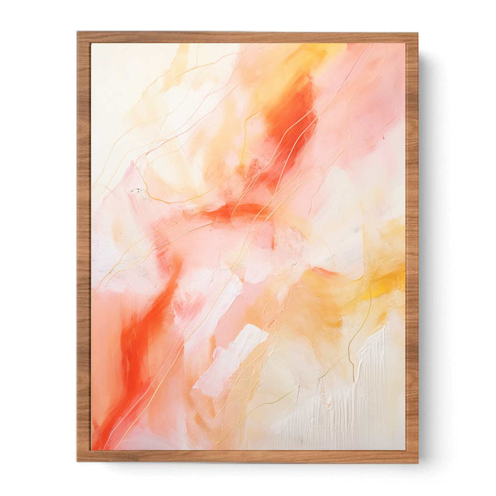 Orange Pink Abstract Painting