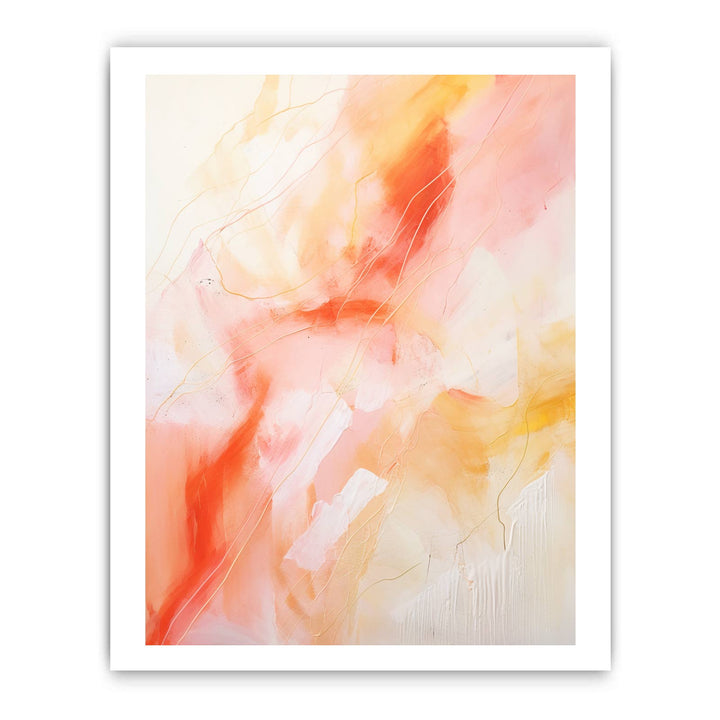 Orange Pink Abstract Painting