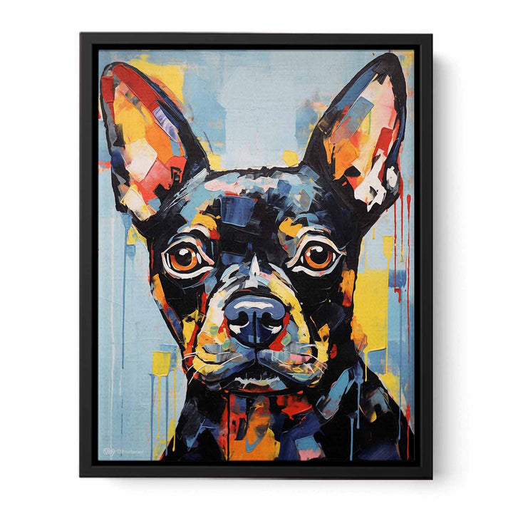 Dog Black Modern Art Painting