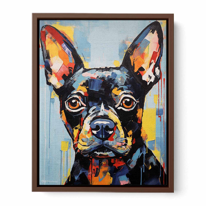 Dog Black Modern Art Painting