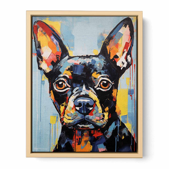 Dog Black Modern Art Painting
