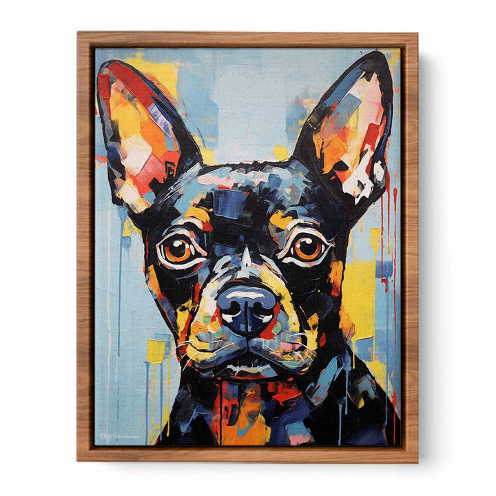 Dog Black Modern Art Painting