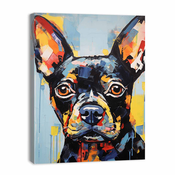 Dog Black Modern Art Painting