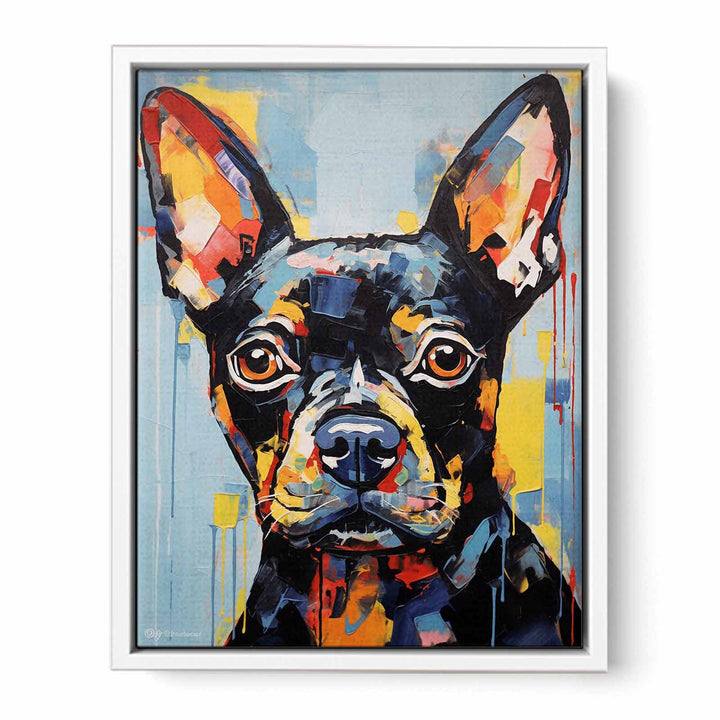 Dog Black Modern Art Painting
