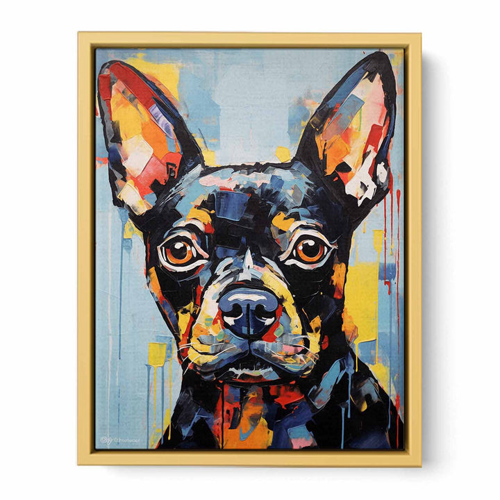 Dog Black Modern Art Painting