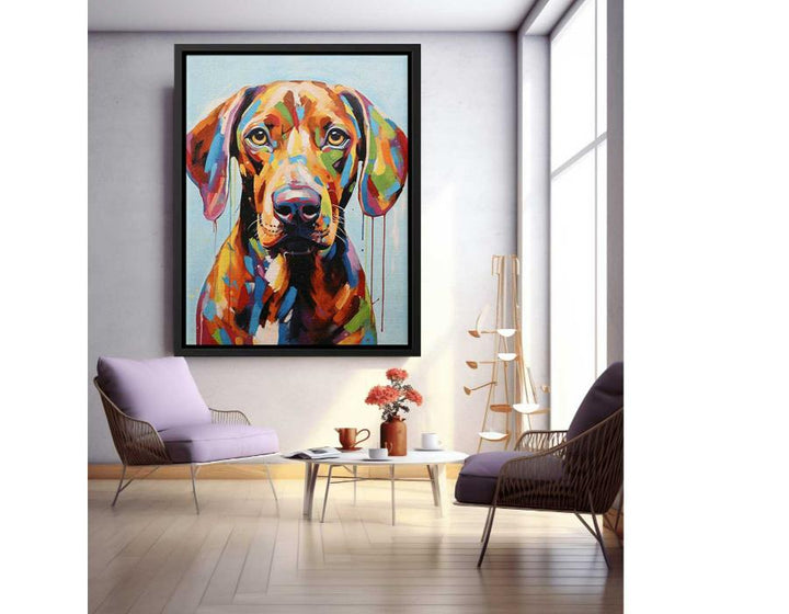 Brown Dog Modern Art Painting 