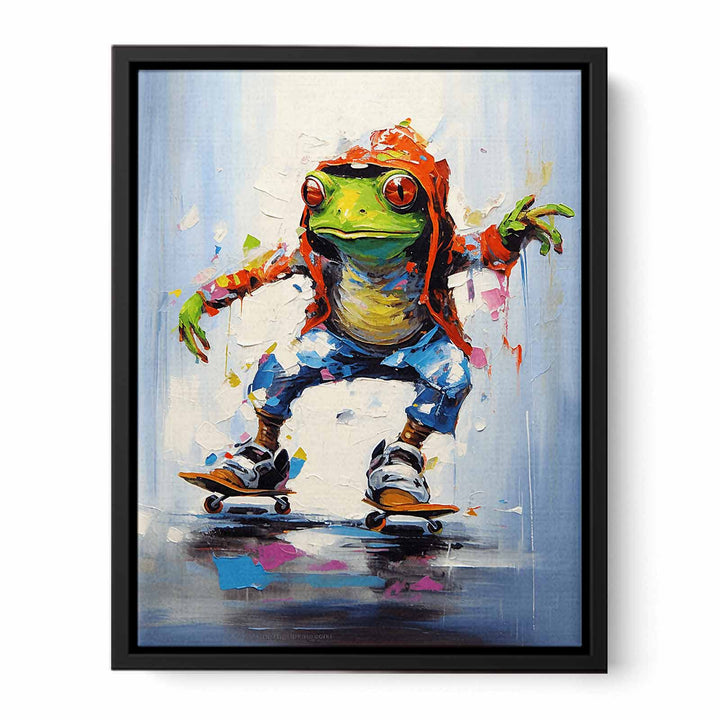 Frog Skates Modern Art Painting 