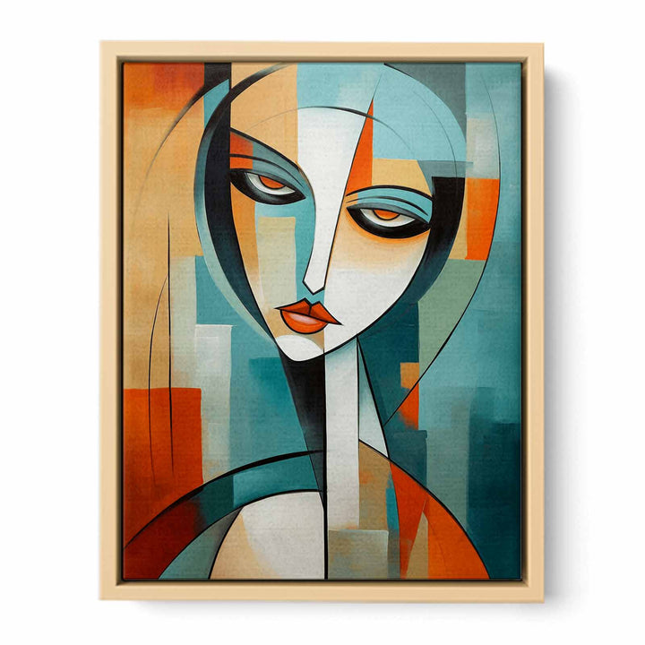 Modern art Woman Painting Framed Print