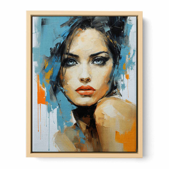 Modern Lady Art Painting Framed Print