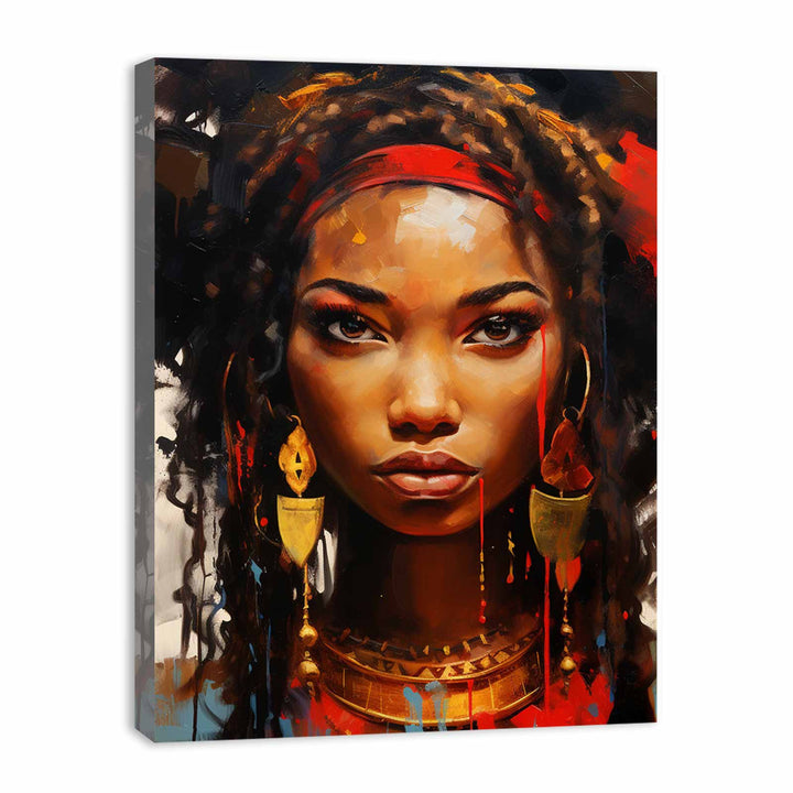 Black Girl Modern Art Painting  