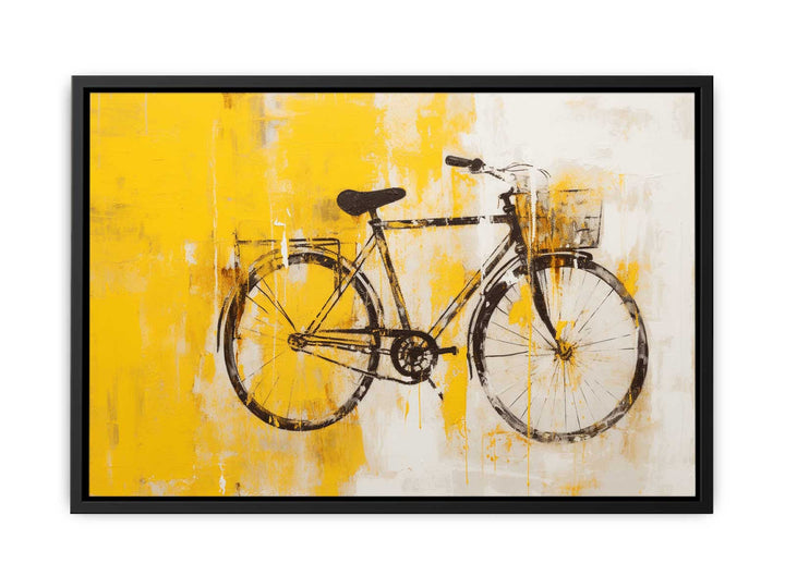 Yellow Cycle Modern Art Painting 
