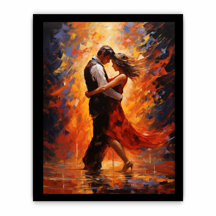 Dancing Couple Modern Art Painting
