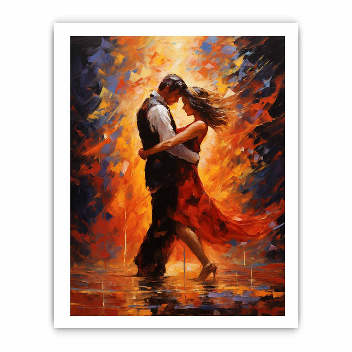 Dancing Couple Modern Art Painting