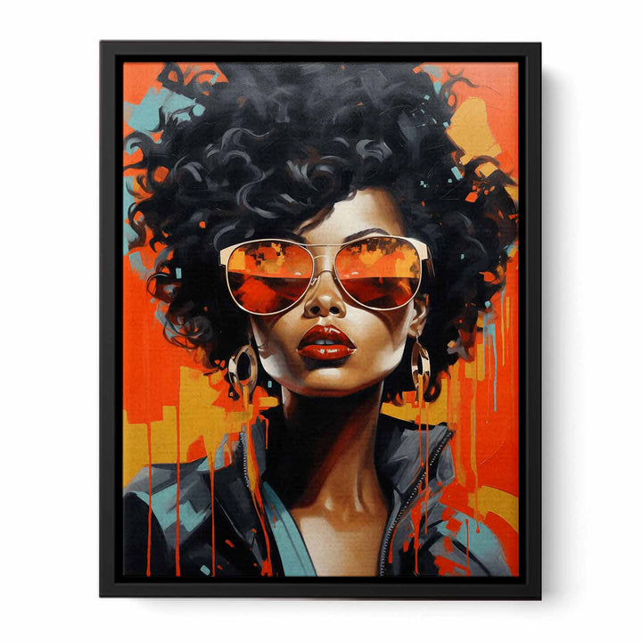 Modern Red Girl Art Painting 