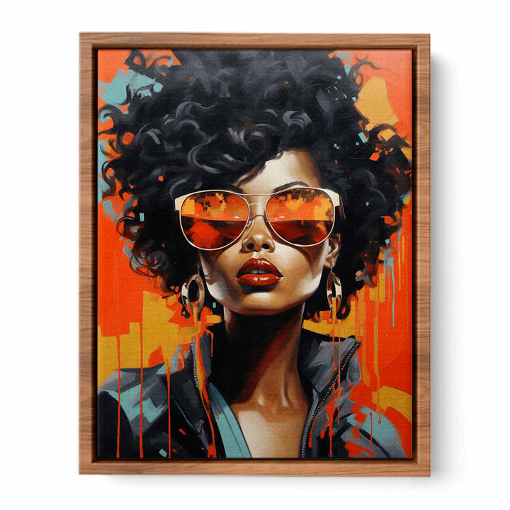 Modern Red Girl Art Painting 
