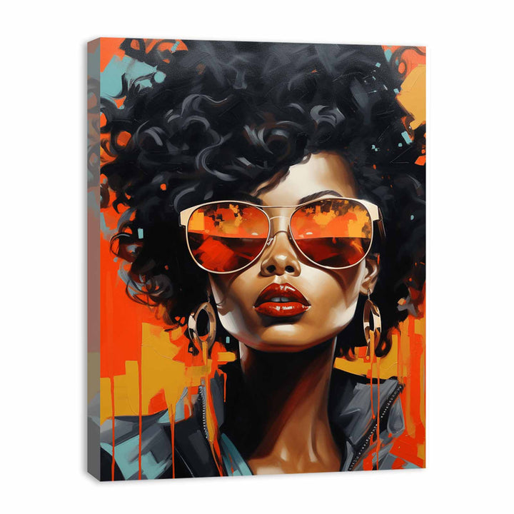 Modern Red Girl Art Painting 