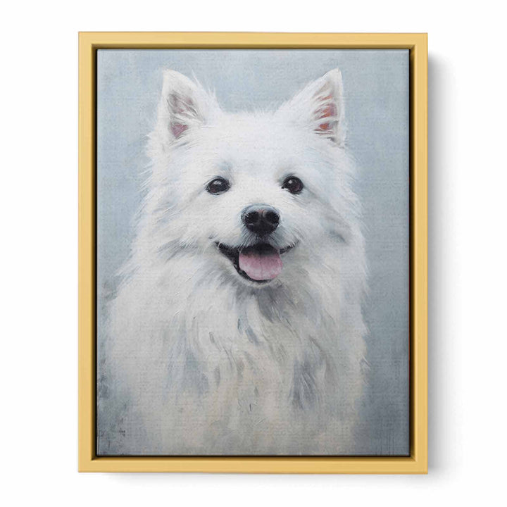 White Dog Modern Painting   Poster